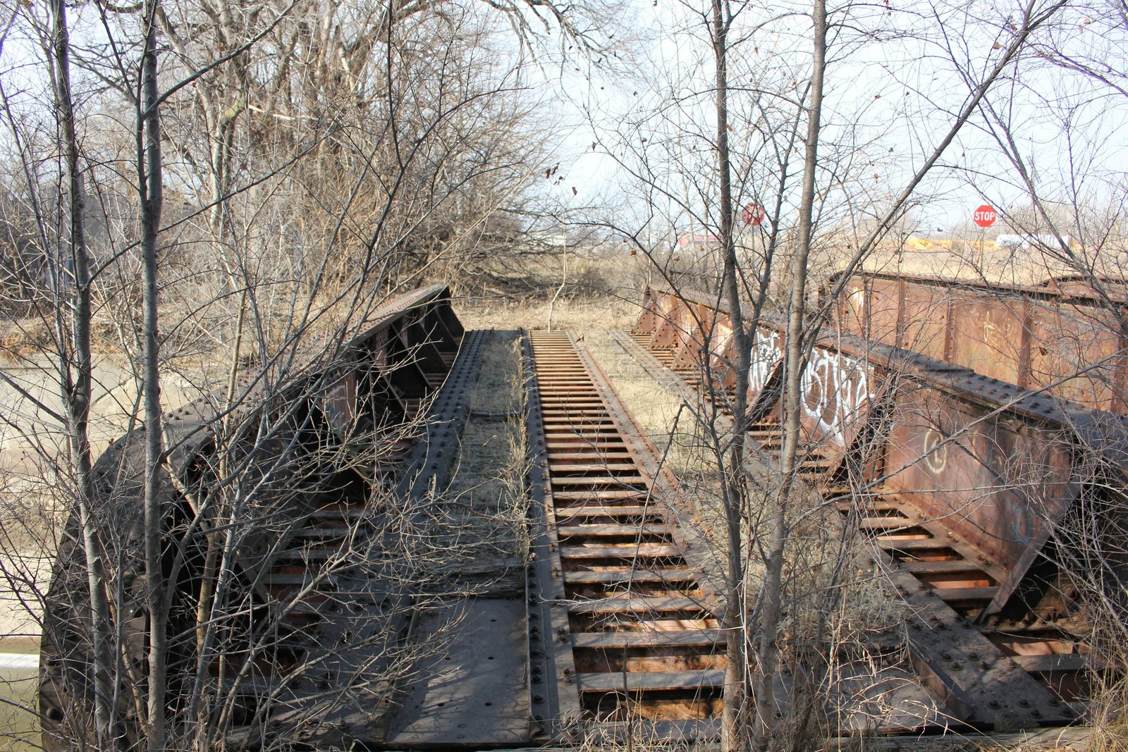 Looking west